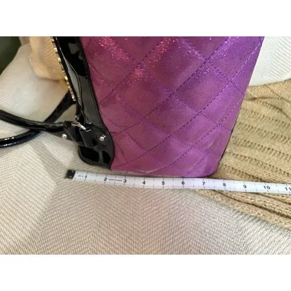 Lux de Ville Atomic Tote Poisonous Purple w/ Leopard - Picture 8 of 11